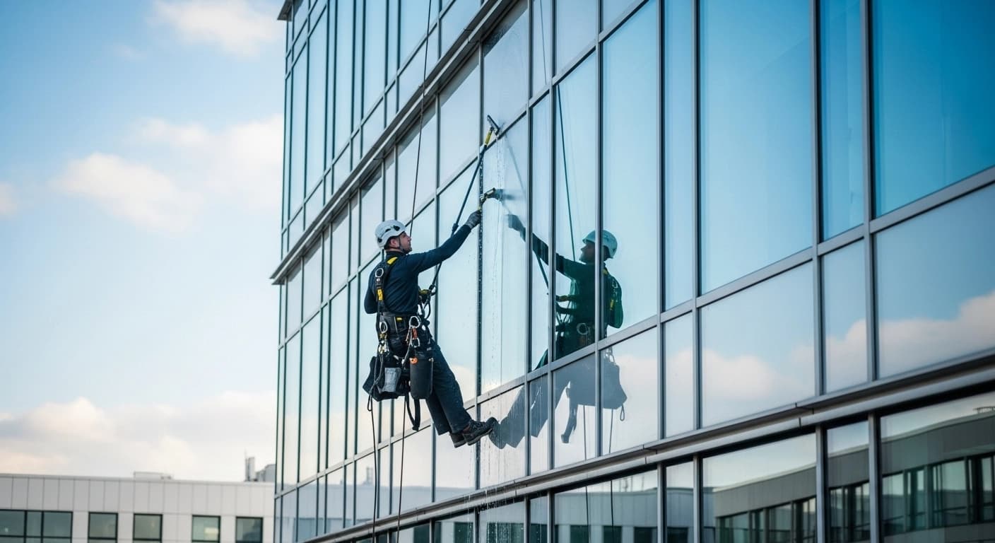 Professionelle Glasreinigung – saubere Fenster und Glasflächen